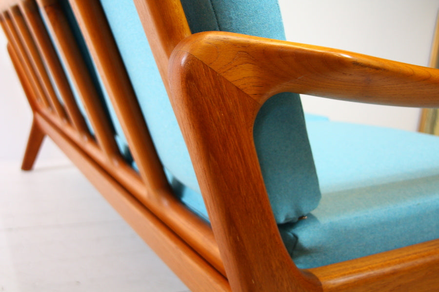 Juul kristensen solid teak mid century danish 3 seater sofa c.1960 – A rare vintage treasure