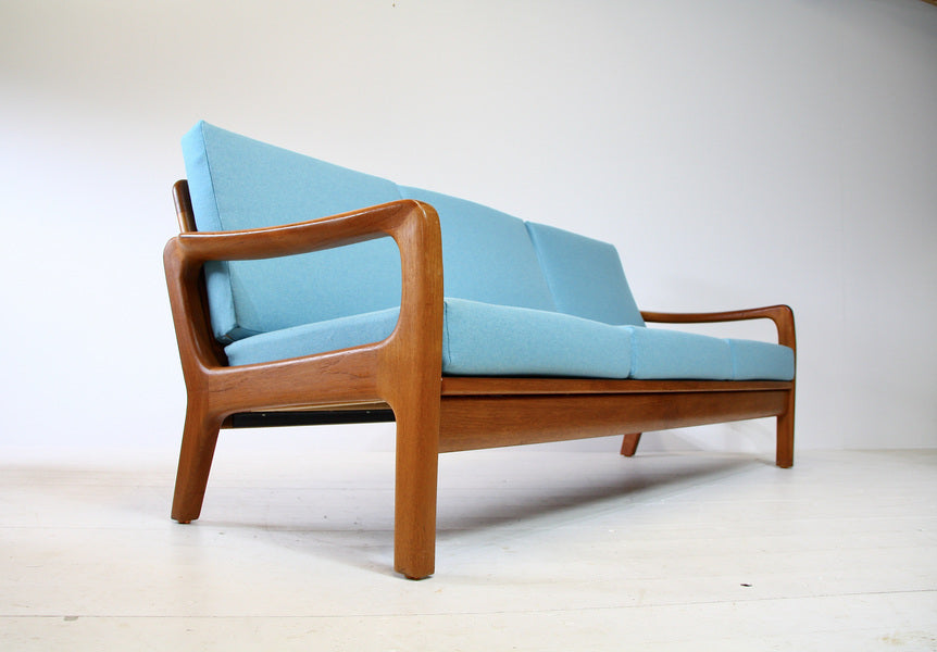Juul kristensen solid teak mid century danish 3 seater sofa c.1960 – A rare vintage treasure