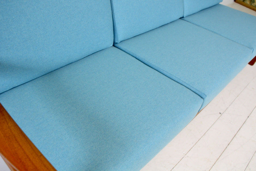 Juul kristensen solid teak mid century danish 3 seater sofa c.1960 – A rare vintage treasure