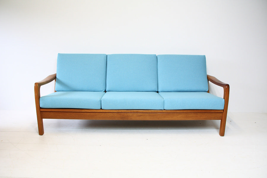 Juul kristensen solid teak mid century danish 3 seater sofa c.1960 – A rare vintage treasure